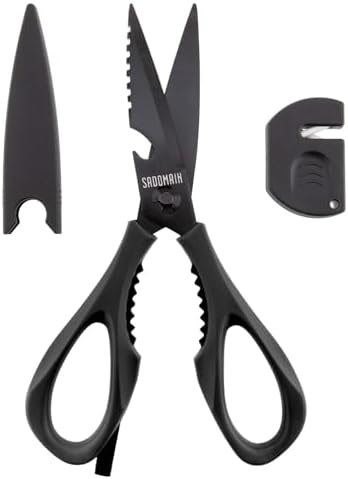 Kitchen Scissors All Purpose, Extra Sharp Kitchen Shears by SADOMAIN