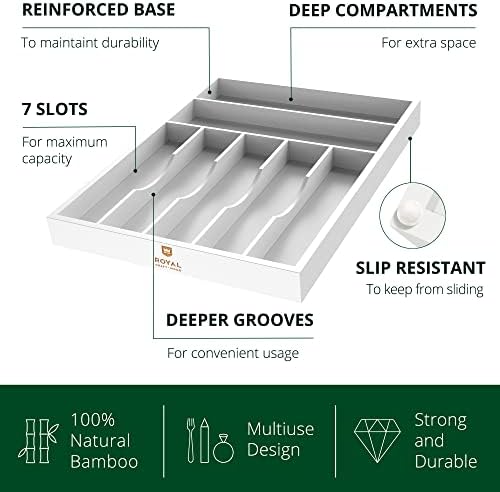 ROYAL CRAFT WOOD Luxury Bamboo Kitchen Drawer Organizer - Image 4