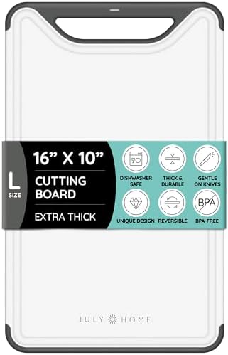 Cutting Boards for Kitchen, Plastic Cutting Board, Dishwasher Safe Cutting Board by JulyHome