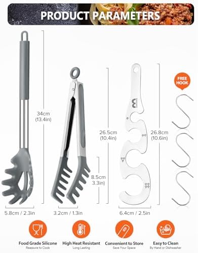 Silicone Spaghetti Spoon & Pasta Tong - Image 2