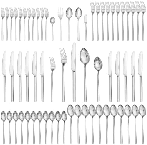 KINGSTONE 65 Piece Silverware Set by KINGSTONE