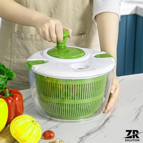 Salad Spinner, Lettuce Dryer & Vegetable Washer, Large Salad Spinner Bowl - Image 4