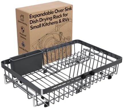 MAJALiS Grey Expandable Dish Drying Rack Over The Sink by MAJALiS
