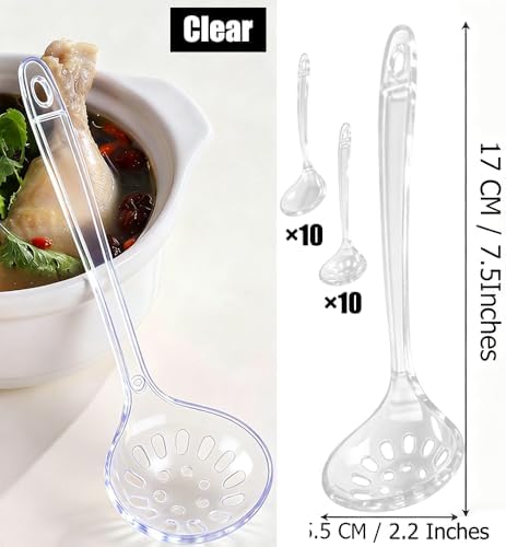 Large Plastic Serving Spoons, Disposable Heavy Duty Serving Spoons, Long Handle - Image 2
