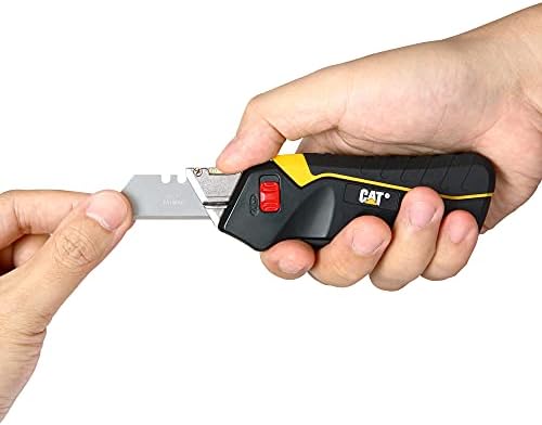 Cat Safety Utility Knife Box Cutter Self-Retracting, Squeeze Handle to Extend - Image 5