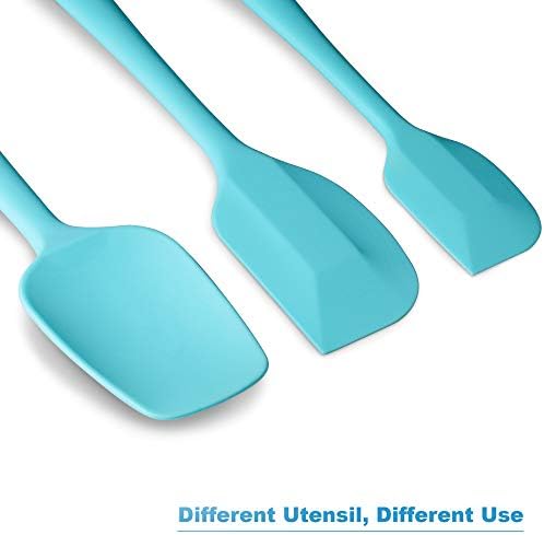 3-Piece Silicone Spatula Set, 600°F Heat Resistant, Light Blue - Image 6