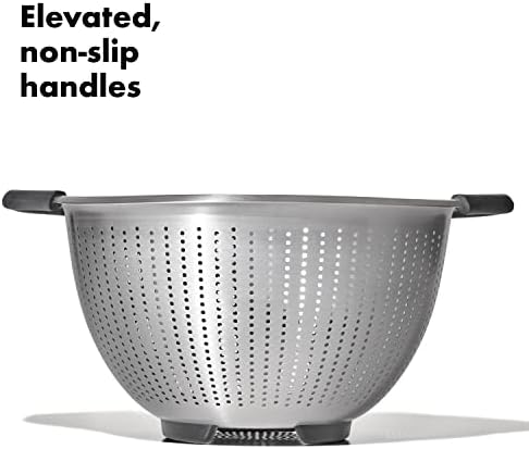 OXO Good Grips Stainless Steel Colander, 5 qt. Capacity, Strainer - Image 2