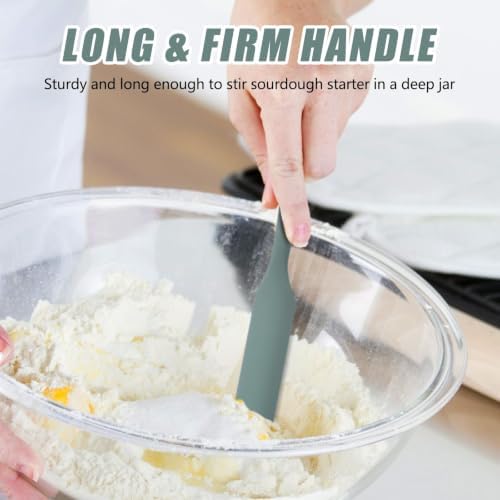 Silicone Jar Spatula, Non-Stick Heat Resistant Kitchen Thin Spatula, Sourdough - Image 4