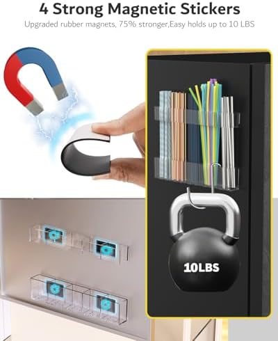 Magnetic Acrylic Straw Holder for Fridge - Image 3