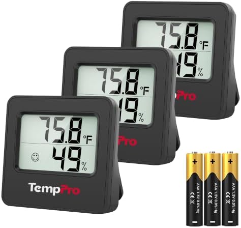 TempPro TempAir 3 Pack Hygrometer Indoor Thermometer by TempPro