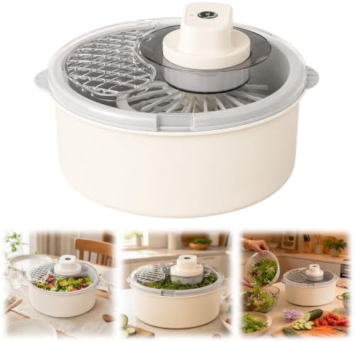 Electric Salad Spinner Fruit Vegetable Washer USB Rechargeable - Image 7