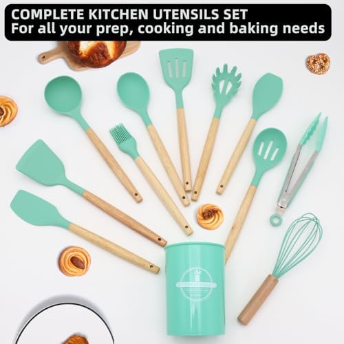 12-Piece Silicone Kitchen Utensils Set - Image 3