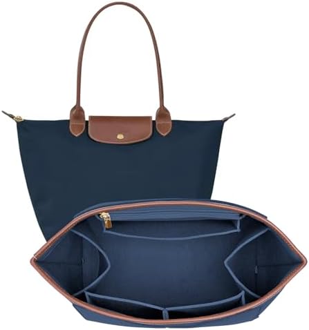 Felt Purse Organizer Insert for Longchamp Le Pliage M Bag Handbag Leather edge by DOIAPUOS