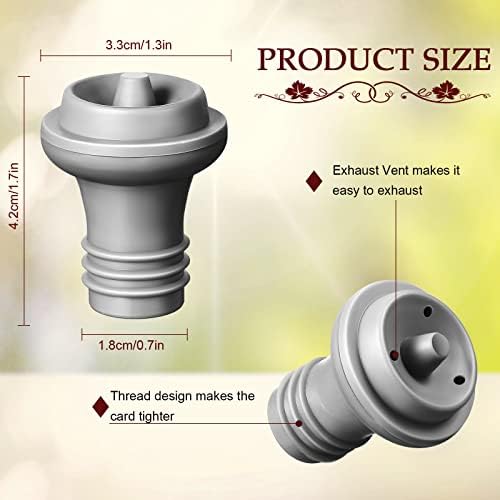Honoson 24 Pieces Silicone Wine Stoppers Vacuum Seal Reusable - Image 2