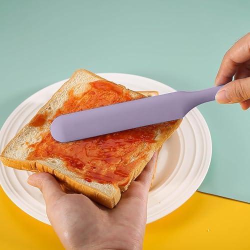 7 Pcs Silicone Jar Spatula Set, Sourdough Spatula, Long Handle Thin Spatulas - Image 4