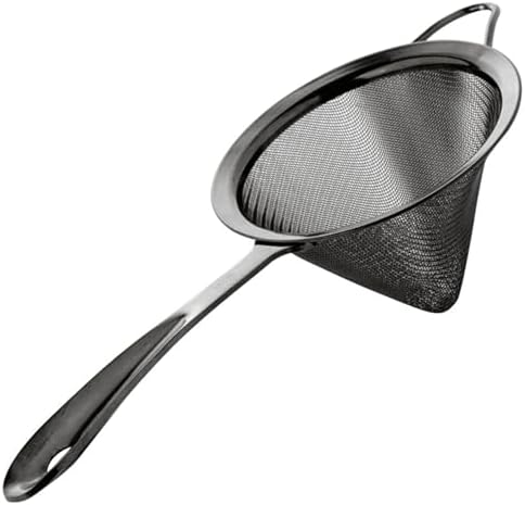A Bar Above Black Fine Mesh Cocktail Strainer Stainless Steel Conical Sieve by ABarAbove