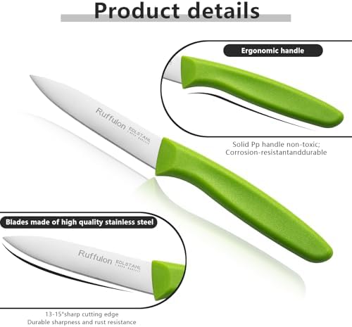 Paring & Fruit Knives Set of 12, Stainless Steel Sharp Blades - Image 3