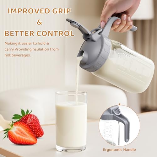 32 oz Breast Milk Pitcher, Glass Mason Jar Pitcher - Image 3