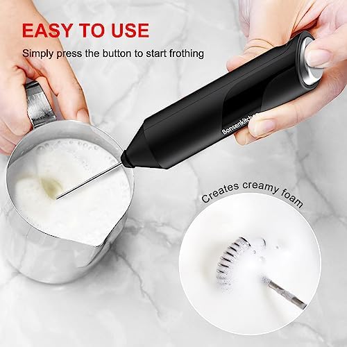 Bonsenkitchen Milk Frother for Coffee, Battery Operated - Image 3