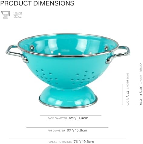 Reston Lloyd, 1 Quart Powder Coated Steel Kitchen Strainer Basket - Image 2