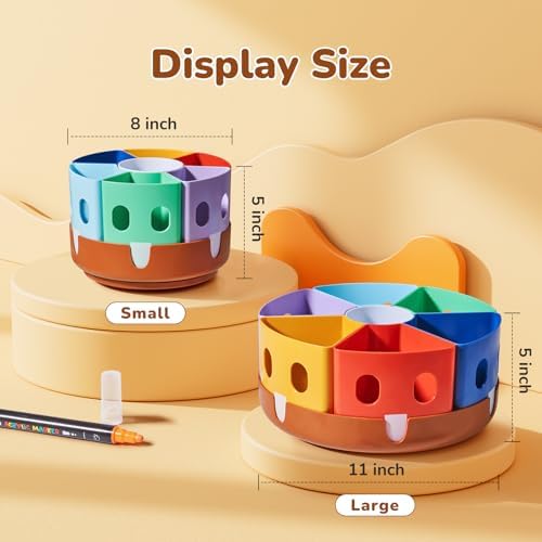 GAMENOTE Rotating Art Supply Organizer, Lazy Susan Caddy - Image 3