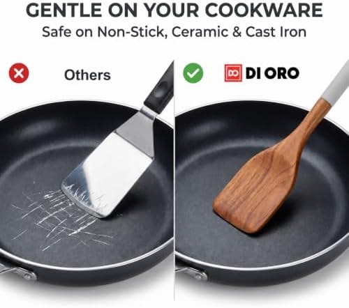 DI ORO Wooden Kitchen Utensil Set - Image 4