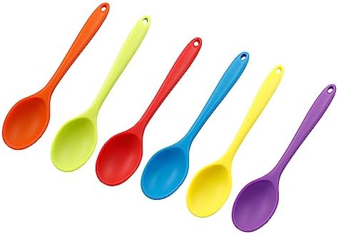 Jiozermi 6 Pcs Small Silicone Spoons by Jiozermi