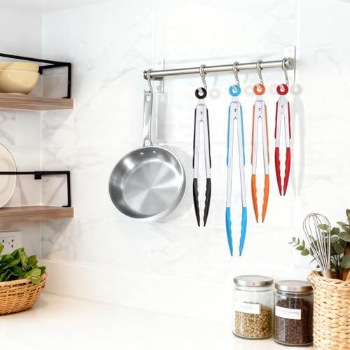 7 Inch Silicone Kitchen Tongs, Heat Resistant Cooking Utensils - Image 2