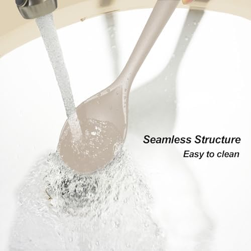 VOVOLY Silicone Spoons for Cooking, Solid & Slotted Spoon Set - Image 7