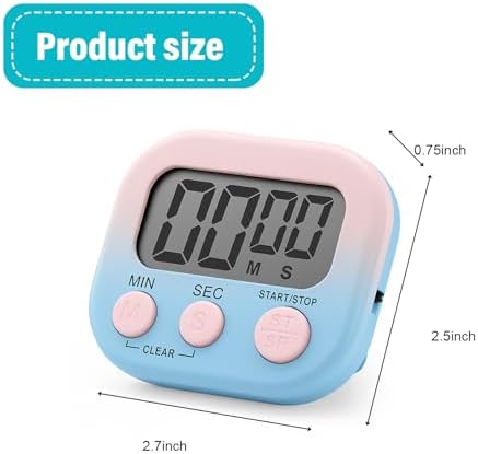 Weewooday 12 Pcs Digital Kitchen Magnetic Timer Bulk Classroom Count up - Image 2