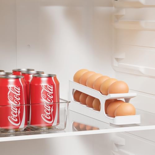Sotfamily Egg Holder for Fridge, 2 Tiers, Egg Roller for Eggs 12 Count - Image 2