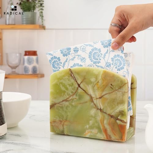 Radicaln Marble Napkin Holder for Table 6.5" Paper Napkin Dispenser Stand - Image 2