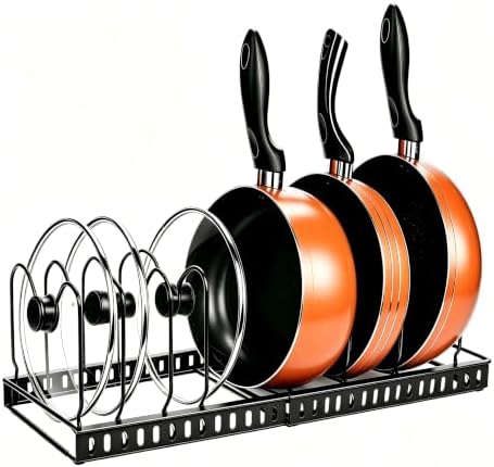 Metal Pot and Pan Organizer, 2-Section Heavy-Duty Expandable Rack, 7 Adjustable by Besda%7CRedefinetheBeautyofOrderinYourKitchenOurOriginalAspiration%E2%80%94WhyBesda
