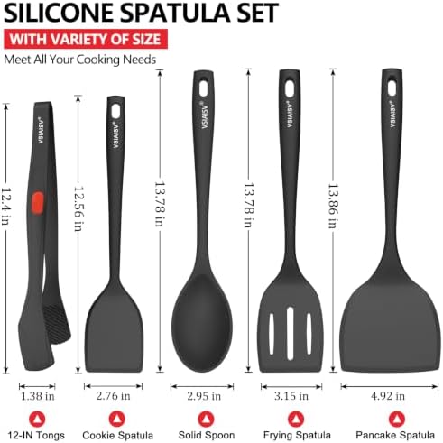 Silicone Spatula Turner Set of 5 - Image 2