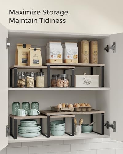 SONGMICS Cabinet Organizer Shelf, Kitchen Storage - Image 5