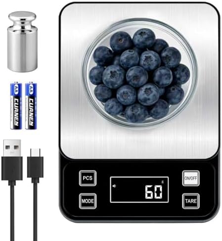 Full Waterproof Digital Scale IP67, 5kg Capacity 0.1g Accuracy Kitchen Scale by Unknown
