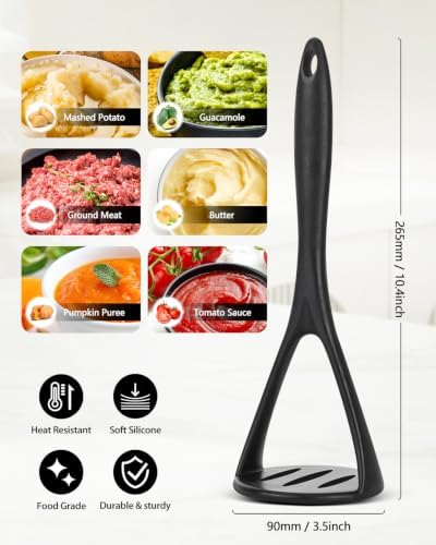 2-Pack Silicone Potato Masher - Image 2