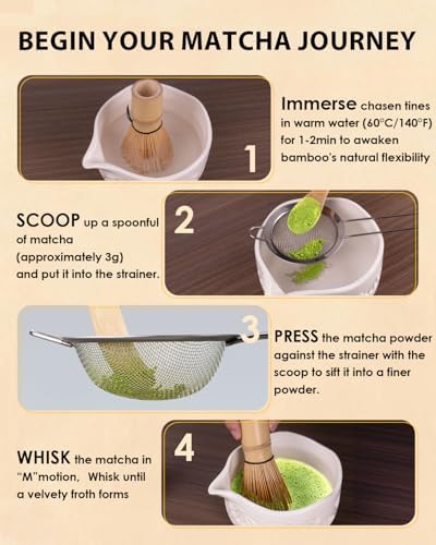 Matcha Whisk Set with 2-pack Bamboo Matcha Whisk, Tea Scoop - Image 6