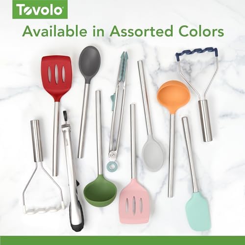 Tovolo Mixing Spoon Stainless Steel Handle Scratch Resistant Non Stick Safe - Image 4
