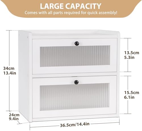 Sunhoo Bread Box for Kitchen Countertop Wooden Bread Storage Container Bin 2 - Image 4