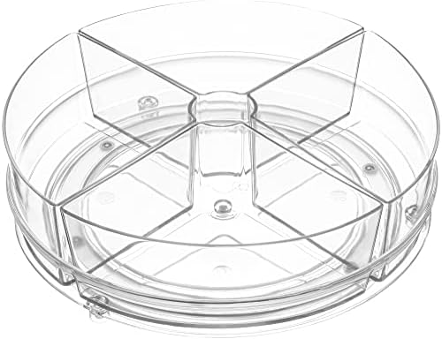 Home Intuition Round Plastic Lazy Susan Turntable Food Storage Container by HomeIntuition