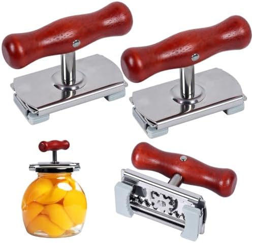2-Pack Adjustable Jar Opener, Stainless Steel Lid Remover, Wood Handle by Unknown