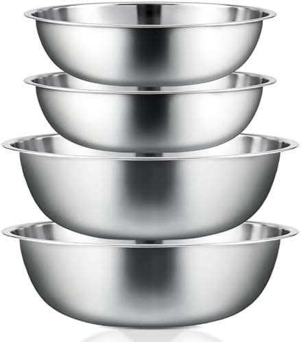 Stainless Steel Mixing Bowls Set by Domensi