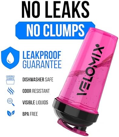 VELOMIX 2 Pack 28oz Protein Shaker Bottle - Image 3