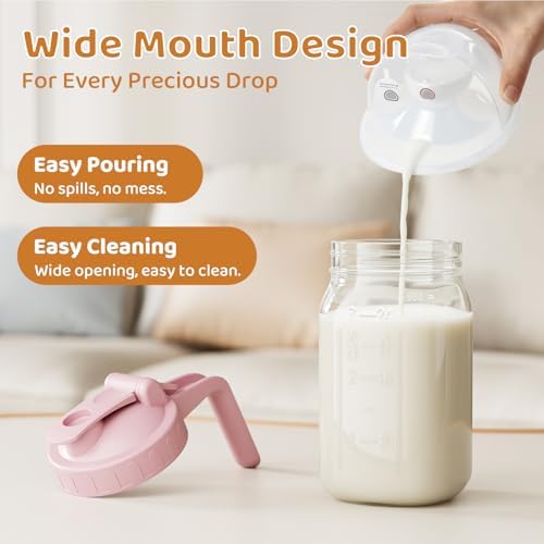 32 oz Breast Milk Pitcher, Glass Mason Jar Pitcher - Image 6