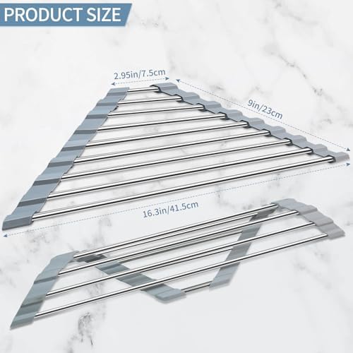 Triangle Roll-Up Dish Drying Rack - Image 2