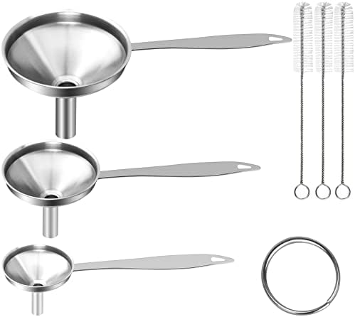 Large Small Funnel Set of 3, Food Grade Mini Funnels by VOPTON