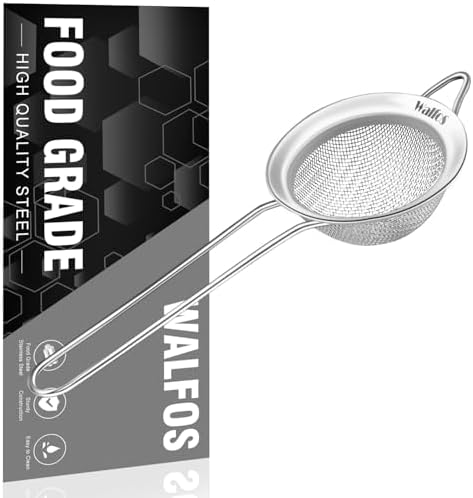 Walfos Mini Fine Mesh Tea Strainer, Stainless Steel Small Sifter by Walfos
