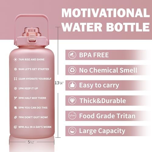 ST-YIBEN 64oz, 128oz Large Motivational Water Bottle - Image 2