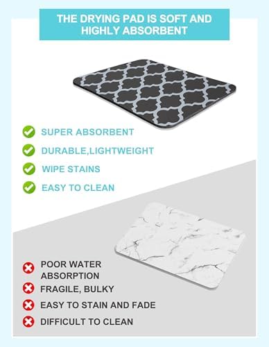 Dish Drying Mat for Kitchen Counter - Image 3